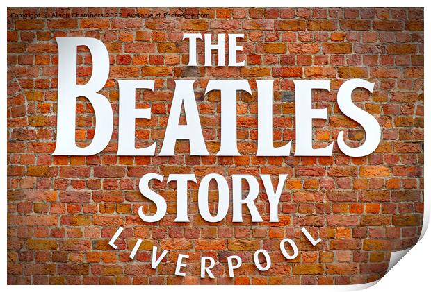 Liverpool The Beatles Story Print by Alison Chambers