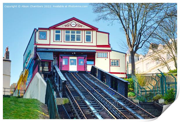 Scarborough Central Tramway Print by Alison Chambers