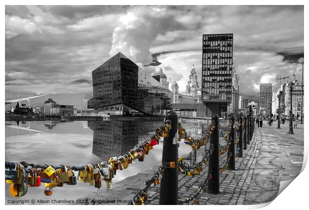 Canning Dock Liverpool  Print by Alison Chambers