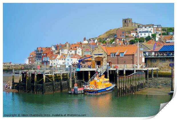 Whitby Harbour  Print by Alison Chambers