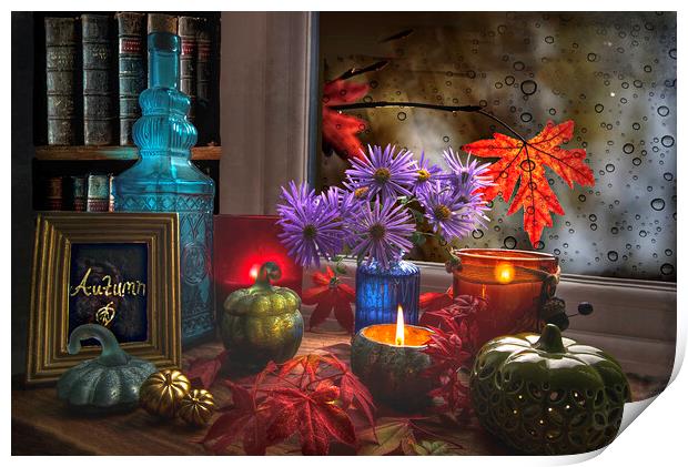 Cosy Autumn Still Life Print by Alison Chambers