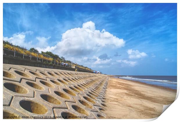 Skegness Beach Print by Alison Chambers
