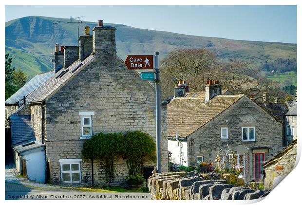 Castleton Peak District  Print by Alison Chambers