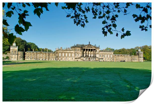 Wentworth Woodhouse Print by Alison Chambers