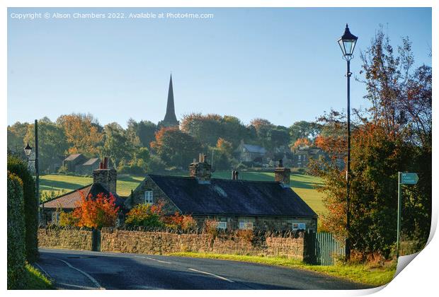 Autumn In Wentworth Village  Print by Alison Chambers