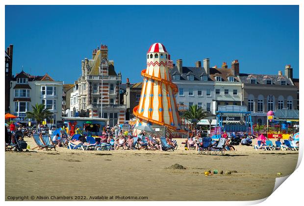 Weymouth Beach Print by Alison Chambers