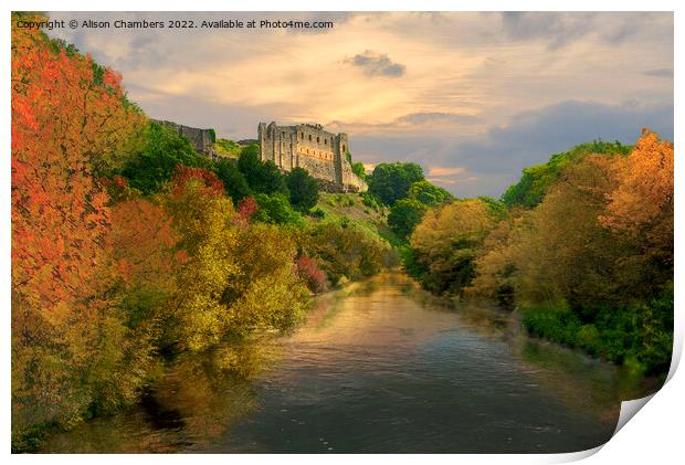 Richmond Castle Yorkshire  Print by Alison Chambers