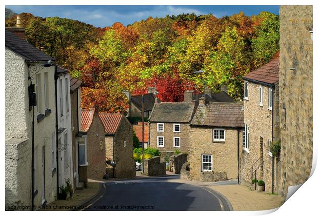 Autumn in Richmond Yorkshire  Print by Alison Chambers