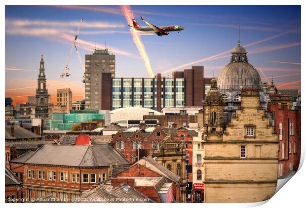 Leeds City Life Print by Alison Chambers