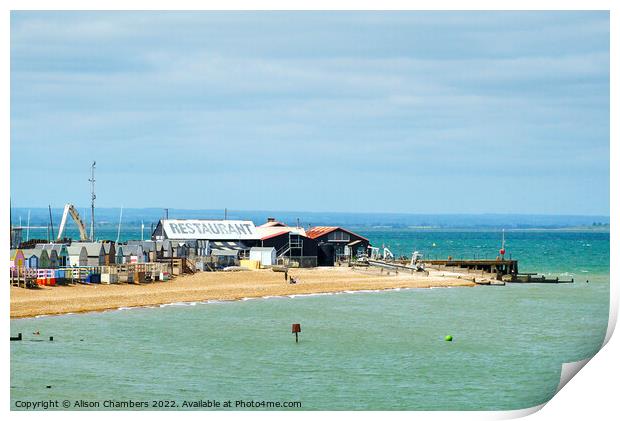 East Quay Whitstable  Print by Alison Chambers