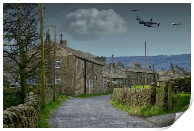 Holmeward Bound Lancaster Bomber Print by Alison Chambers