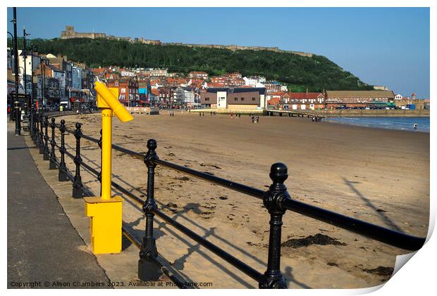 Scarborough South Bay Beach Print by Alison Chambers