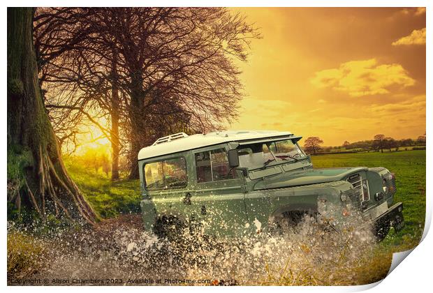 Land Rover  Print by Alison Chambers