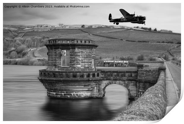 Lancaster Bomber Yorkshire  Print by Alison Chambers