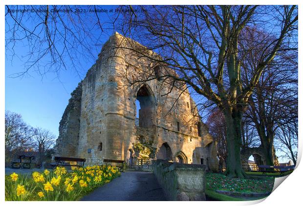 Knaresborough Castle Print by Alison Chambers