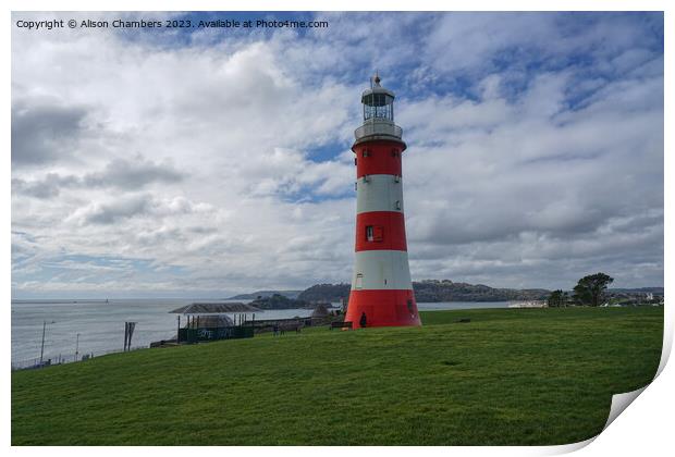 Smeatons Tower Plymouth Print by Alison Chambers