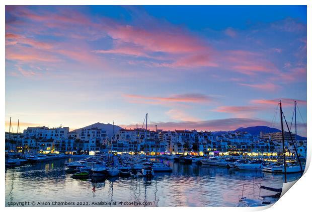 Puerto Banus Marbella  Print by Alison Chambers