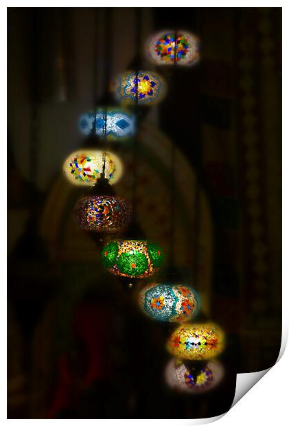 Moroccan Lanterns Print by Alison Chambers