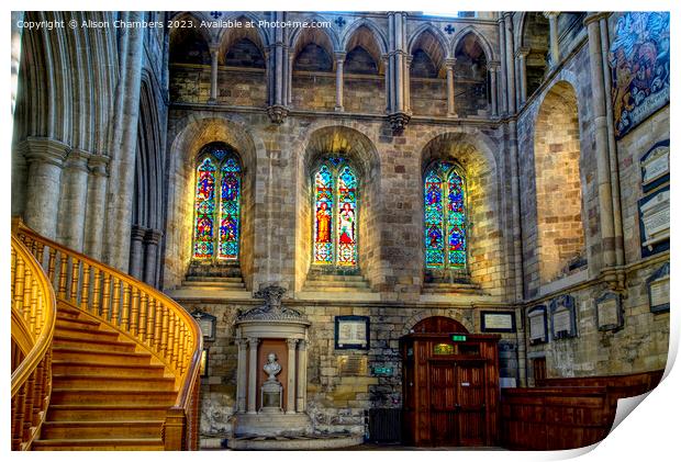 Ripon Cathedral South Transept  Print by Alison Chambers