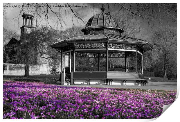 Roundhay Park Bandstand Print by Alison Chambers