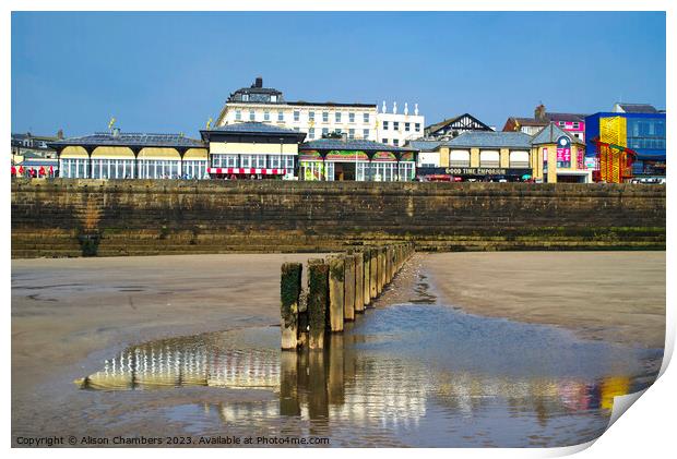 Bridlington Beach and Seafront Print by Alison Chambers