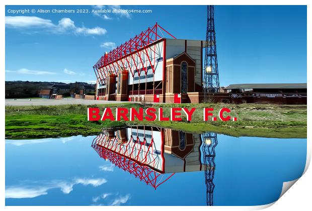 Barnsley FC Oakwell Stadium Print by Alison Chambers