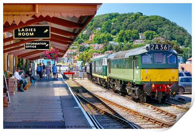 West Somerset Railway At Minehead Print by Alison Chambers