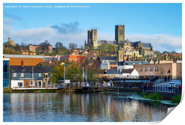 Lincoln From The Waterfront  Print by Alison Chambers