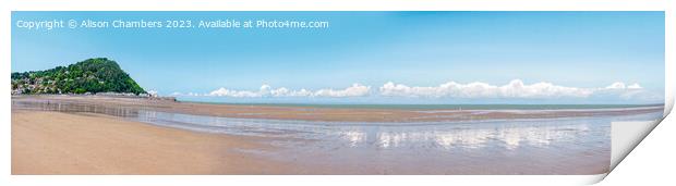 Minehead Beach Panorama  Print by Alison Chambers