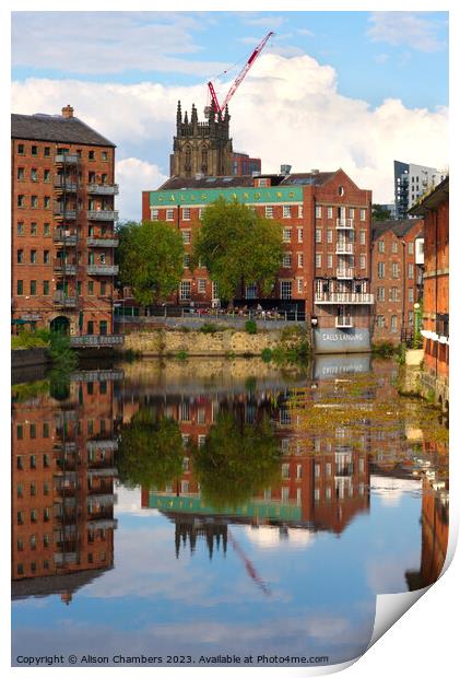 Leeds Calls Landing Reflection Print by Alison Chambers
