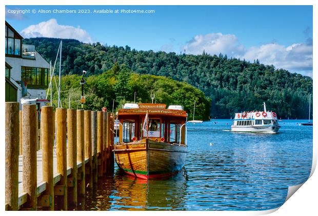 Bowness Queen Of The Lake Print by Alison Chambers