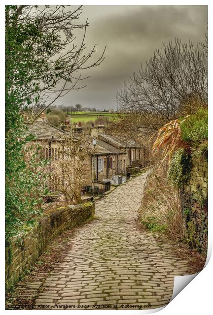 Golcar West Yorkshire  Print by Alison Chambers