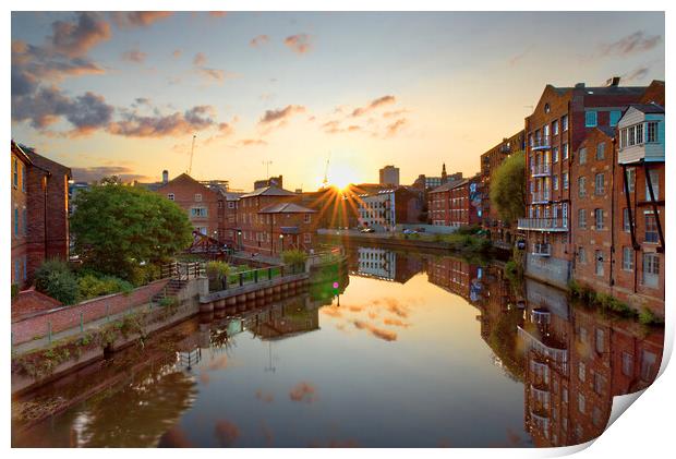 Leeds City Sunset Print by Alison Chambers