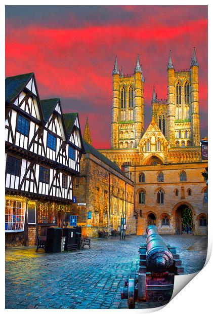 Lincoln Cathedral Sunset Print by Alison Chambers