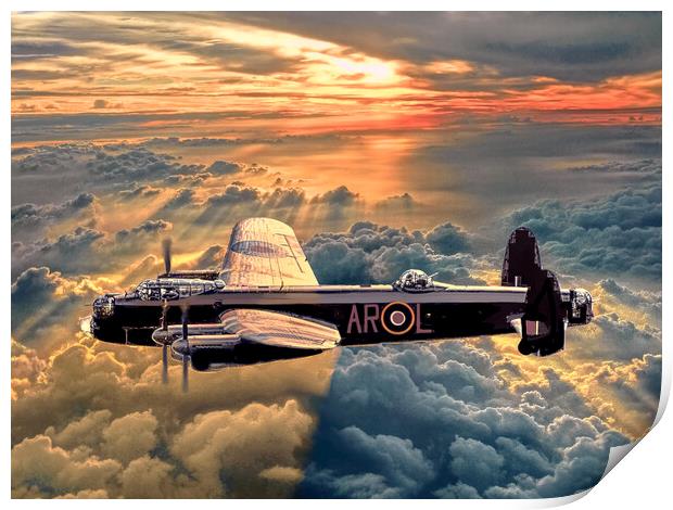 Avro Lancaster Bomber PA474 Print by Alison Chambers