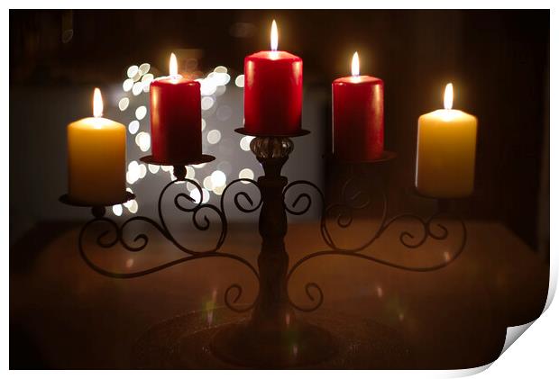 Candles in the Dark Print by Alison Chambers