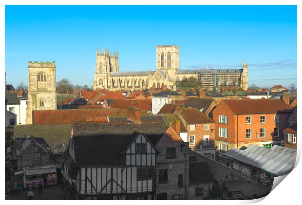 York Minster View Print by Alison Chambers