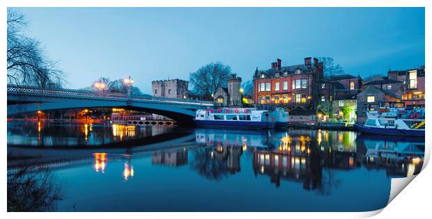 Evening on York River Ouse Print by Alison Chambers