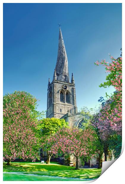 Chesterfield Crooked Spire  Print by Alison Chambers