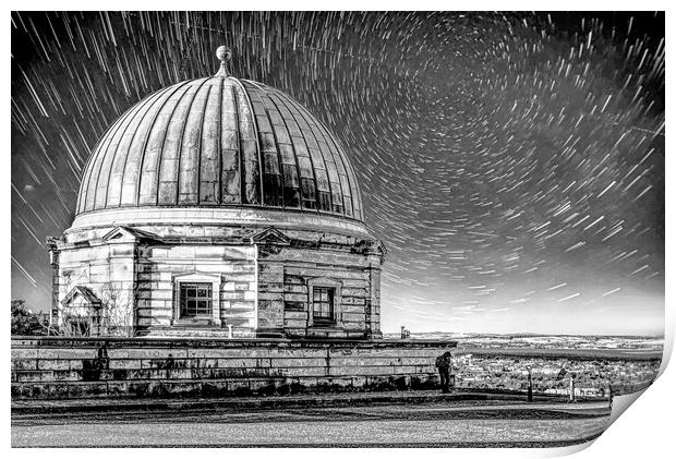 City Observatory Star Trail Edinburgh  Print by Alison Chambers