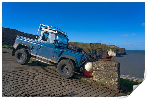 Land Rover Defender Print by Alison Chambers