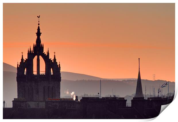 Edinburgh Skyline  Print by Alison Chambers