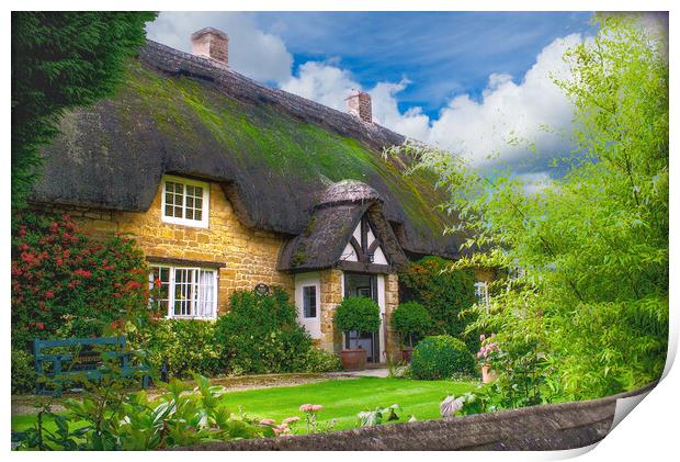 Beautiful Thatched Cottage Print by Alison Chambers