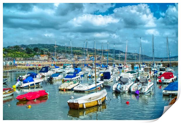 Lyme Regis Harbour Print by Alison Chambers