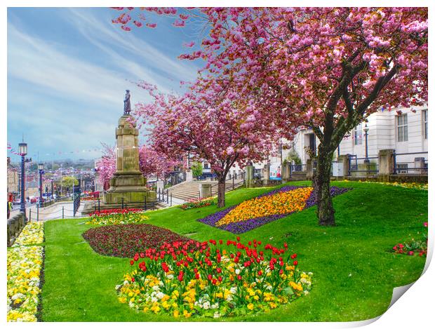 Barnsley In Bloom Print by Alison Chambers