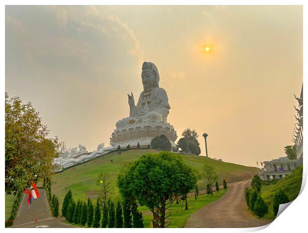Big Buddha of Chiang Rai Print by Alison Chambers