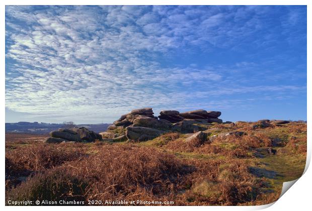 Owler Tor Print by Alison Chambers