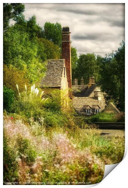 Lower Slaughter Mill Print by Alison Chambers