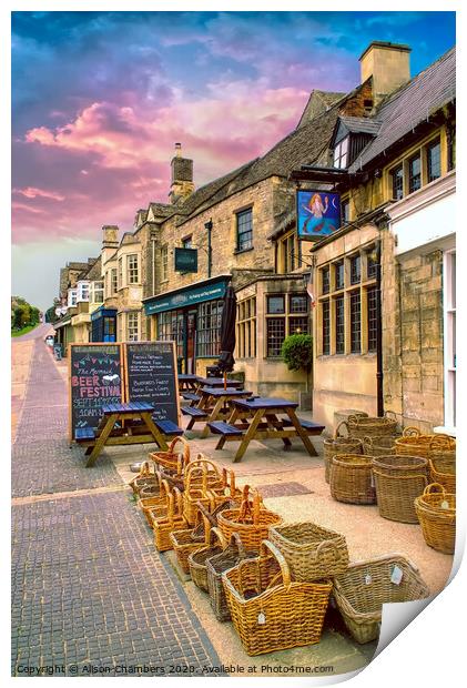 Burford Baskets Print by Alison Chambers