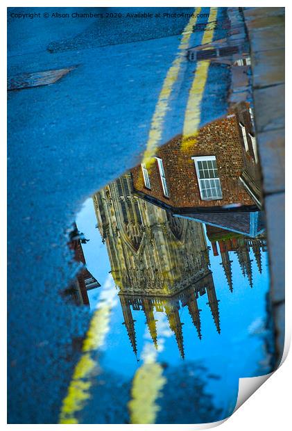 York Minster Reflection  Print by Alison Chambers